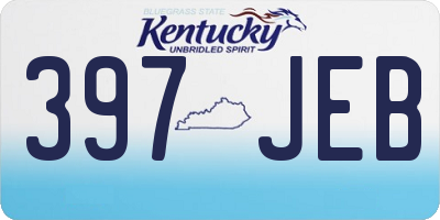 KY license plate 397JEB