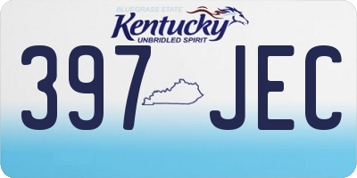 KY license plate 397JEC