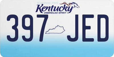KY license plate 397JED
