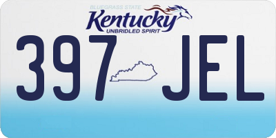 KY license plate 397JEL