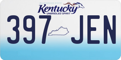 KY license plate 397JEN