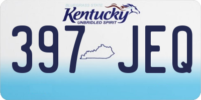 KY license plate 397JEQ