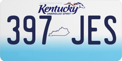 KY license plate 397JES