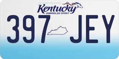 KY license plate 397JEY