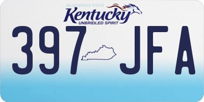 KY license plate 397JFA