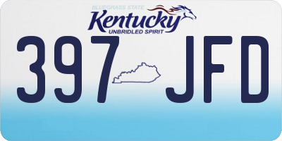 KY license plate 397JFD