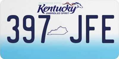 KY license plate 397JFE