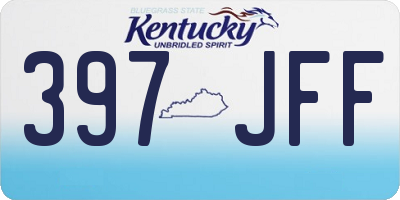 KY license plate 397JFF