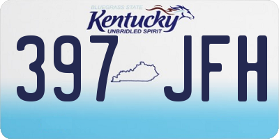 KY license plate 397JFH