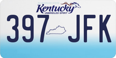 KY license plate 397JFK