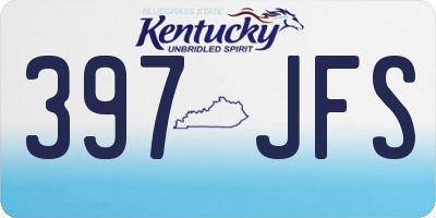 KY license plate 397JFS
