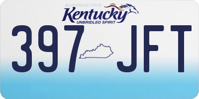 KY license plate 397JFT