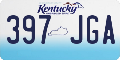 KY license plate 397JGA