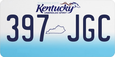 KY license plate 397JGC