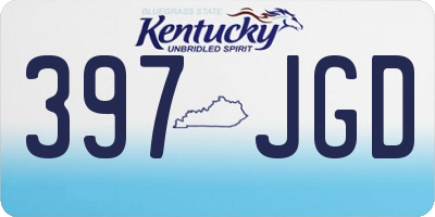 KY license plate 397JGD