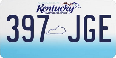 KY license plate 397JGE