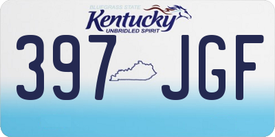KY license plate 397JGF