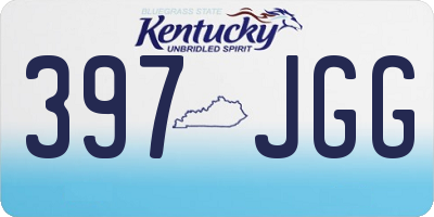 KY license plate 397JGG