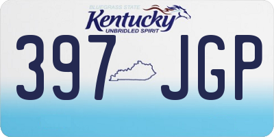 KY license plate 397JGP