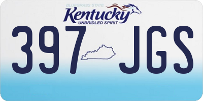 KY license plate 397JGS