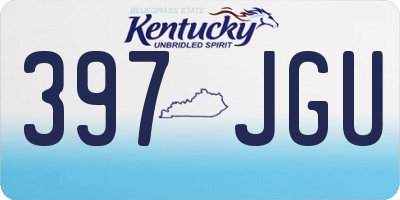KY license plate 397JGU
