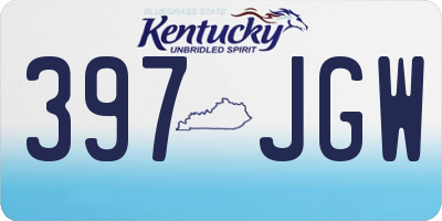 KY license plate 397JGW
