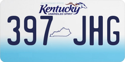 KY license plate 397JHG