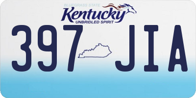 KY license plate 397JIA
