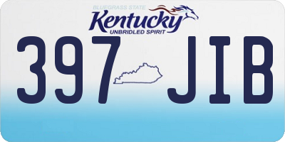KY license plate 397JIB