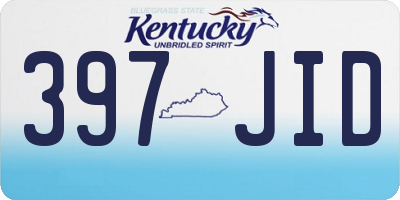 KY license plate 397JID