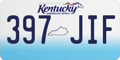 KY license plate 397JIF