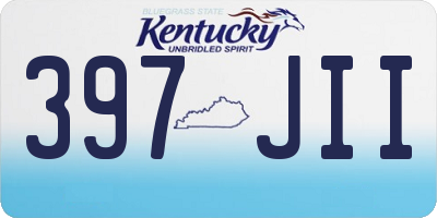 KY license plate 397JII