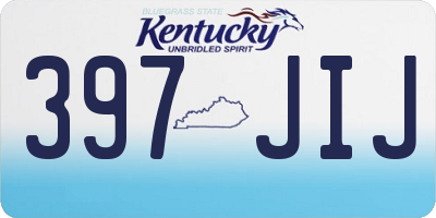 KY license plate 397JIJ