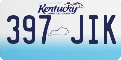 KY license plate 397JIK