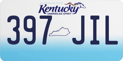 KY license plate 397JIL