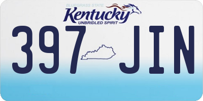 KY license plate 397JIN