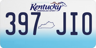 KY license plate 397JIO
