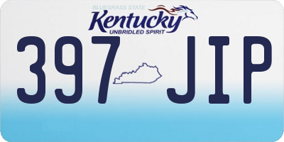 KY license plate 397JIP