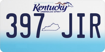 KY license plate 397JIR