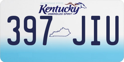 KY license plate 397JIU