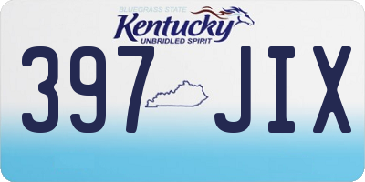 KY license plate 397JIX