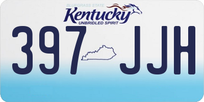 KY license plate 397JJH