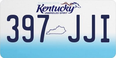 KY license plate 397JJI