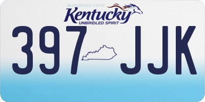 KY license plate 397JJK