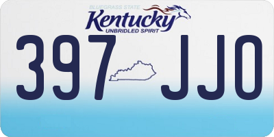 KY license plate 397JJO