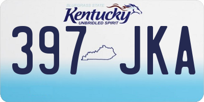 KY license plate 397JKA