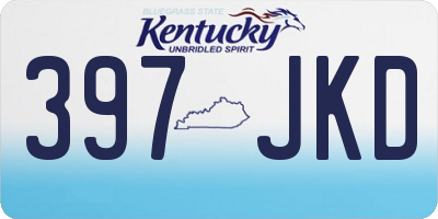 KY license plate 397JKD