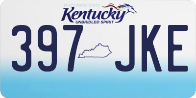 KY license plate 397JKE
