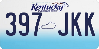 KY license plate 397JKK