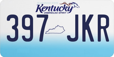KY license plate 397JKR